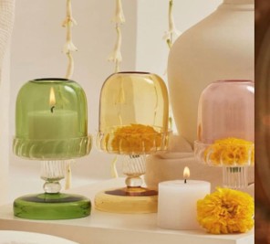 This festive season go minimal with Glass Diyas